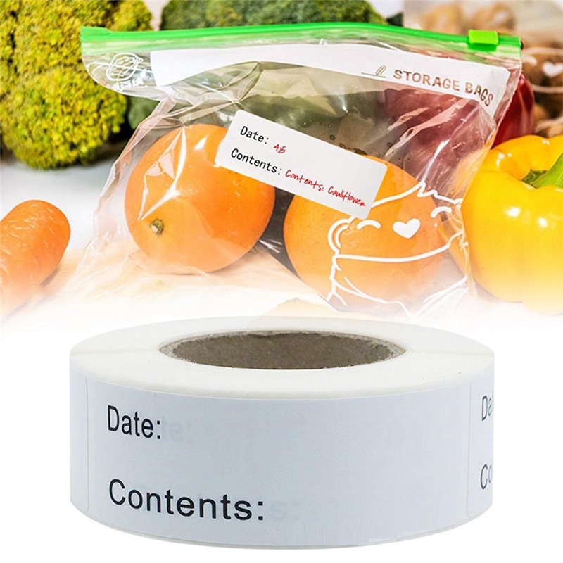 Food Storage Labels - Etiqueta autoadesiva removível para armazenamento de