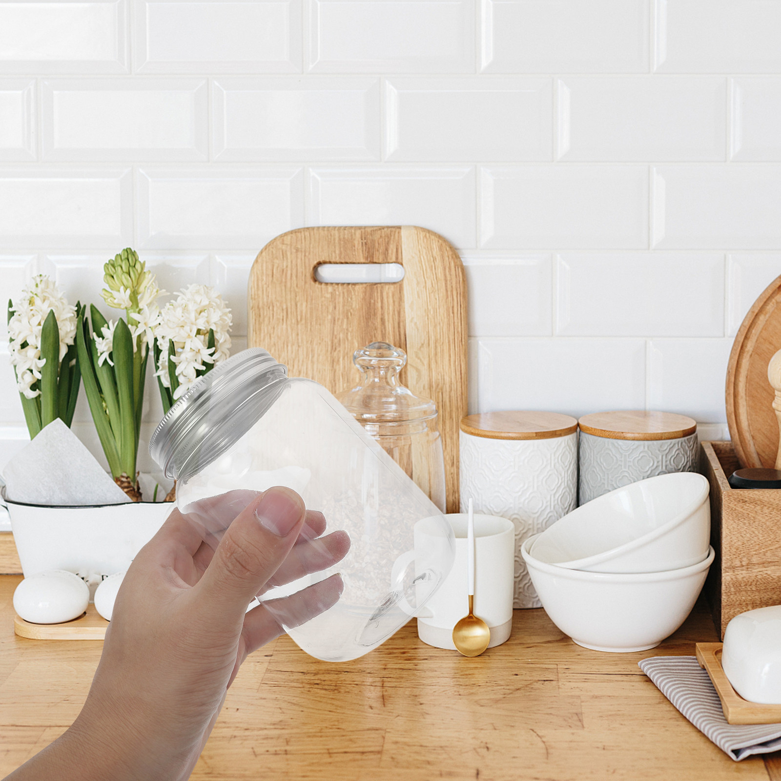 Food Storage Containers - Conjunto de 4 potes herméticos para