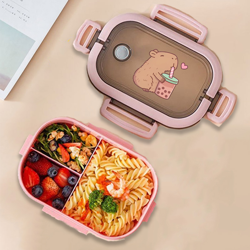 Food Storage Containers - Capivara bento lancheira anime animais impressão