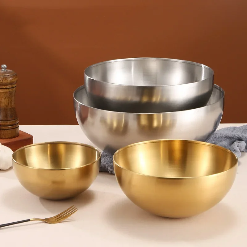 Food Storage Meals - Tigelas grossas de aço inoxidável para