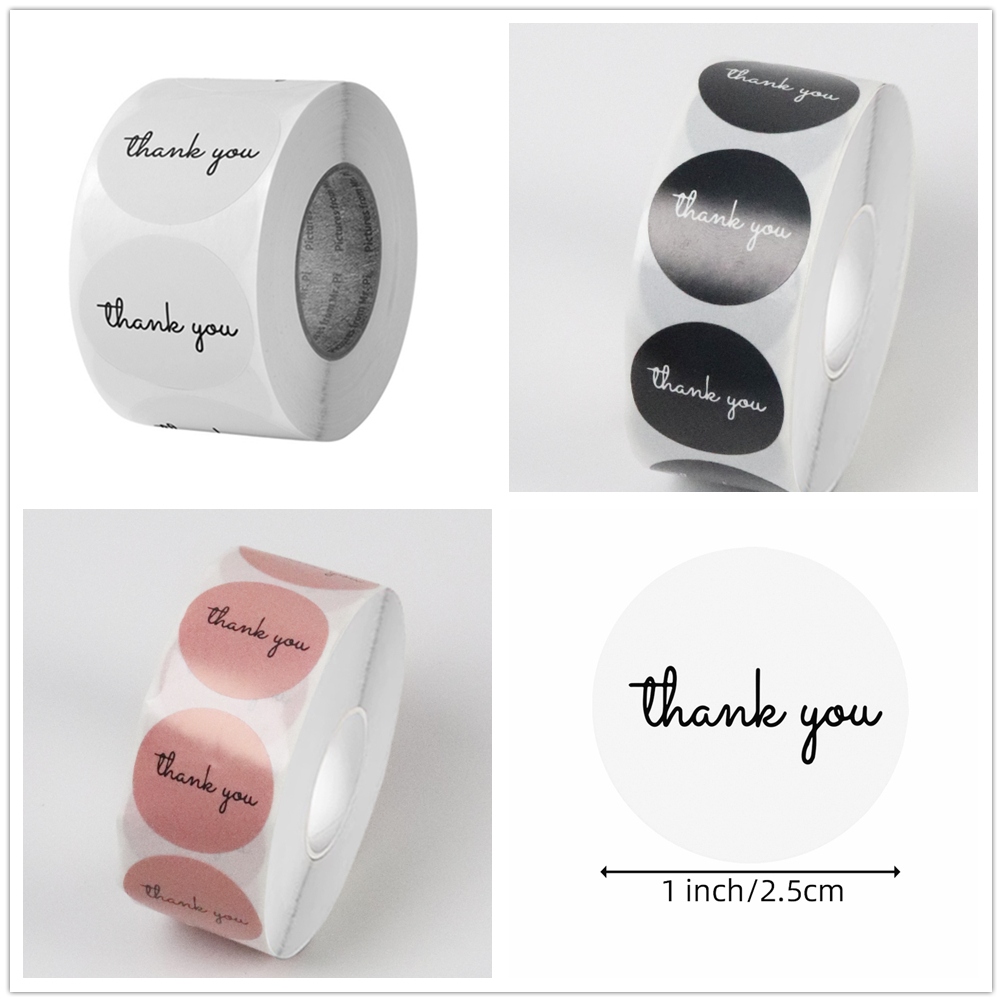 Food Storage Labels - 500 obrigado adesivos rolo 25mm redondo