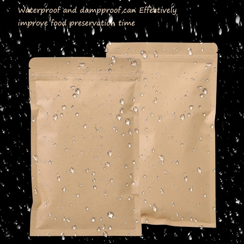 100PCS Bolsa de Papel Kraft Ma - Food Storage Bag avaliação e preço
