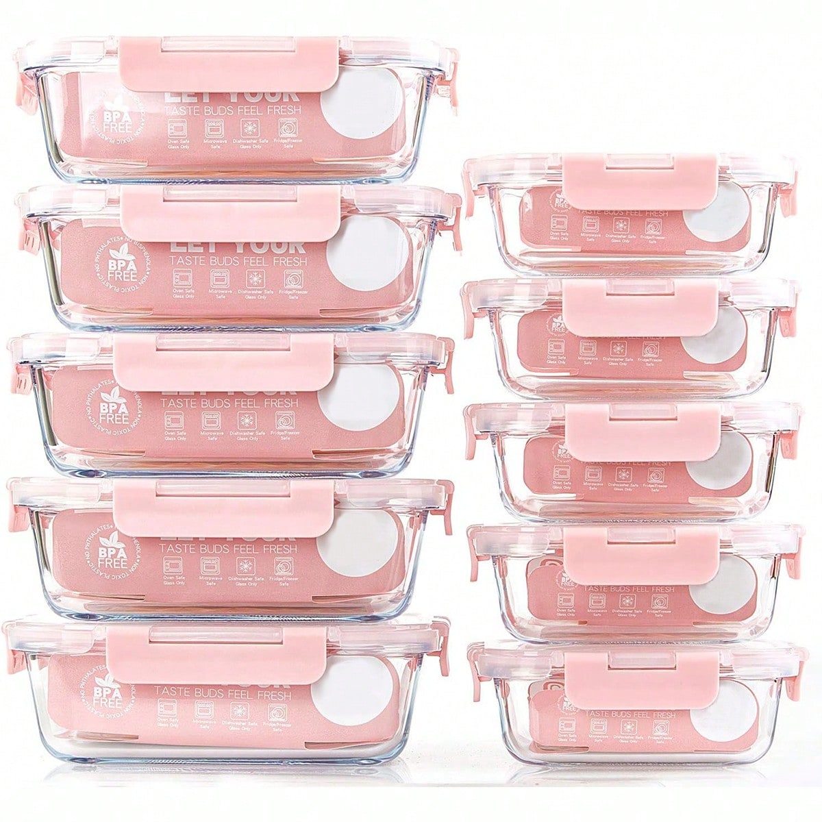 Conjunto de 10 Recipientes de  - Food Storage Oven Safe avaliação e preço