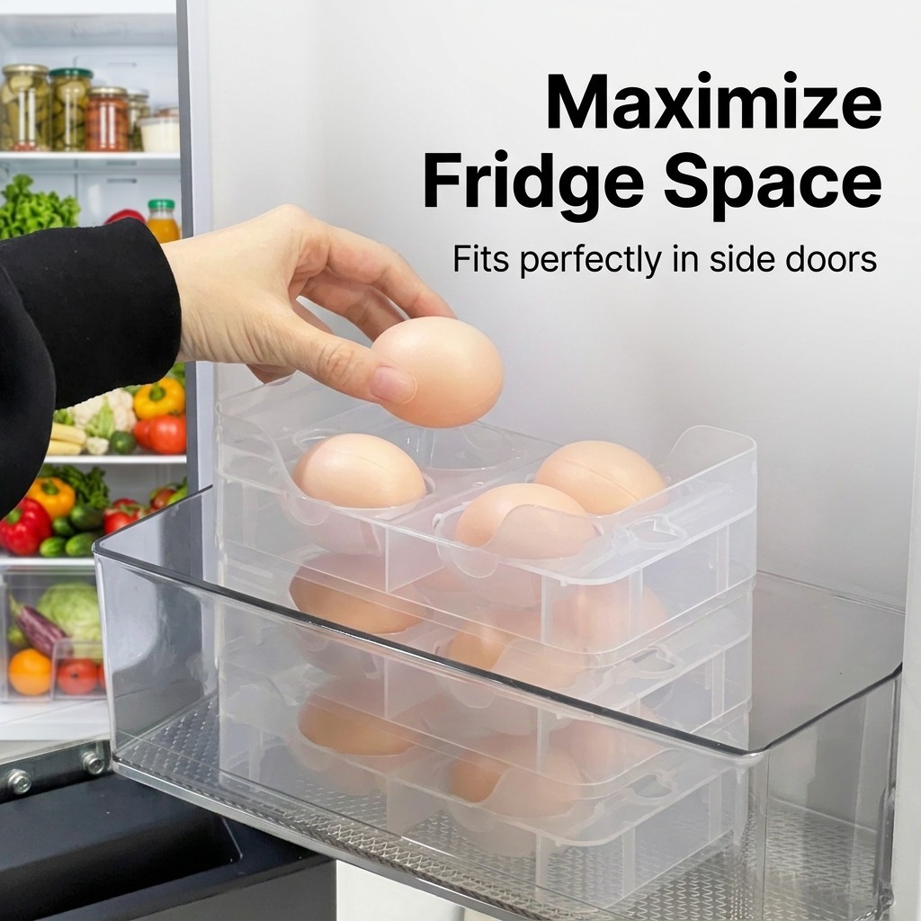Organizador de Ovos Empilhável - Food Storage With Dividers avaliação e preço